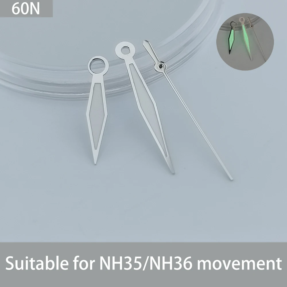 

suitable for NH35 NH36 movement pointer watch hour minute second needle green blue lumen pointer NH35 NH36 hand watch parts