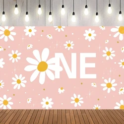 Bohemian Daisy Birthday Background Bohemian Daisy Flowers Groovy First Birthday Party Decoration