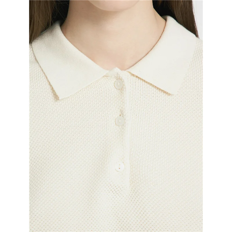 FX-Women's Long Sleeve Shirt Casual V Neck Loose Fit Formal Work Shirt Tops Autumn Clothing Cream White L