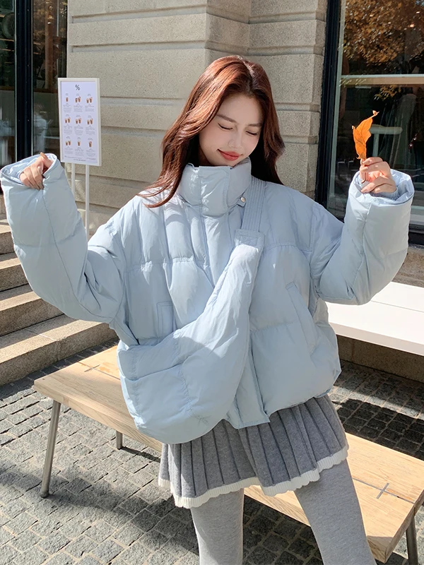 

Модная теплая женская пуховая куртка с воротником-стойкой, утепленная, зима 2025, новая модель, в комплекте с сумкой, верхняя одежда