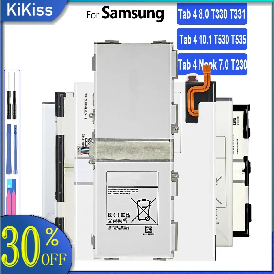 

Аккумулятор для Samsung Galaxy Tab 4, 7,0, 8,0, 10,1, Tab4, SM T530, T531, T535, T330, T331, T230, T231, T235, SM-T530, SM-T535