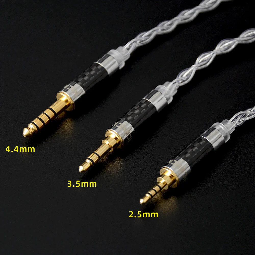 NiceHCK LitzPS 4N Litz Cable de actualización de auriculares de plata pura 3,5/2,5/4,4mm MMCX/NX7MK4/QDC/0,78mm 2 pines para DB3 KXXS T4 T2 ST-10s