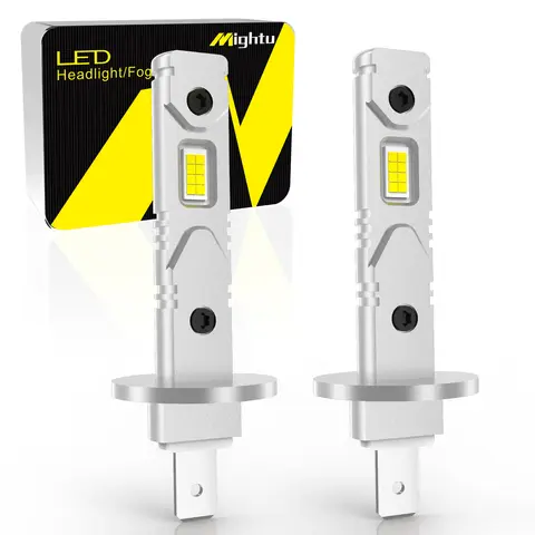 2 pezzi 12000LM H1 lampadina per fari a LED H1 LED Canbus H3 LED fendinebbia fanless wireless mini formato lampada automatica 12V 6000K 4300K bianco