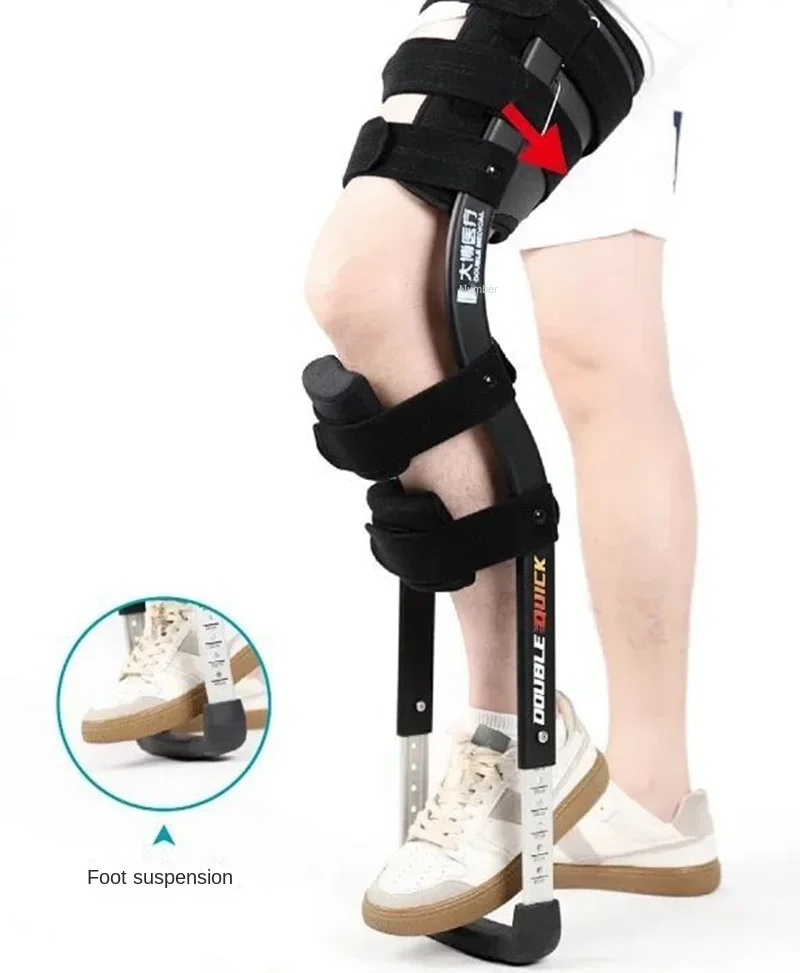 Rehabilitation Mobility Aids Knee Walker Single-Leg Telescoping Assisted Walking Training Stick Hands Free Crutch