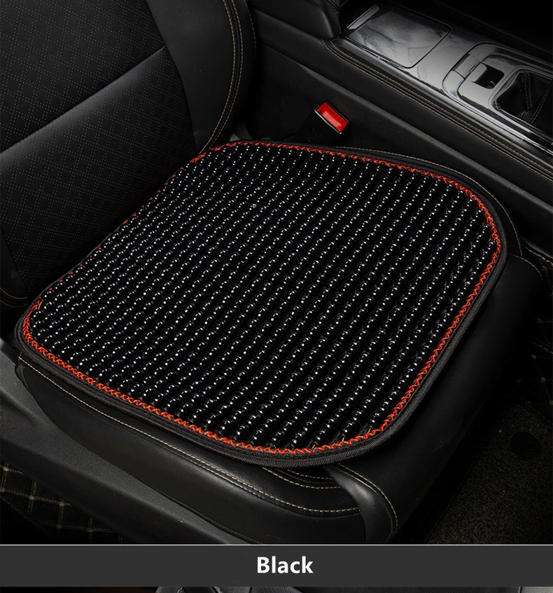 Car Seat Cushion Summer Cool Cushion Single Piece of Wood Beads Summer Breathable Cushion Ventilation Cold Four Seasons Availabl