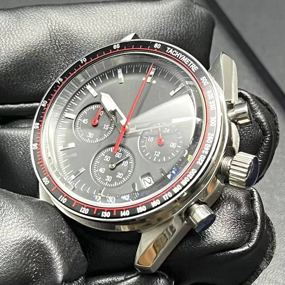 VK63 High-Quality Silver/Grey Case, 39.7mm. Quartz Movement. VK63 Stainless Steel Case. Sealed Case. Men's Watch.