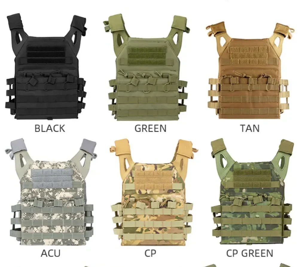 Tactical Vest Waterproof Outdoor Body Armor Lightweight JPC Molle Plate Carrier Hunting Vest Adjustable CS Game Gear  VEST