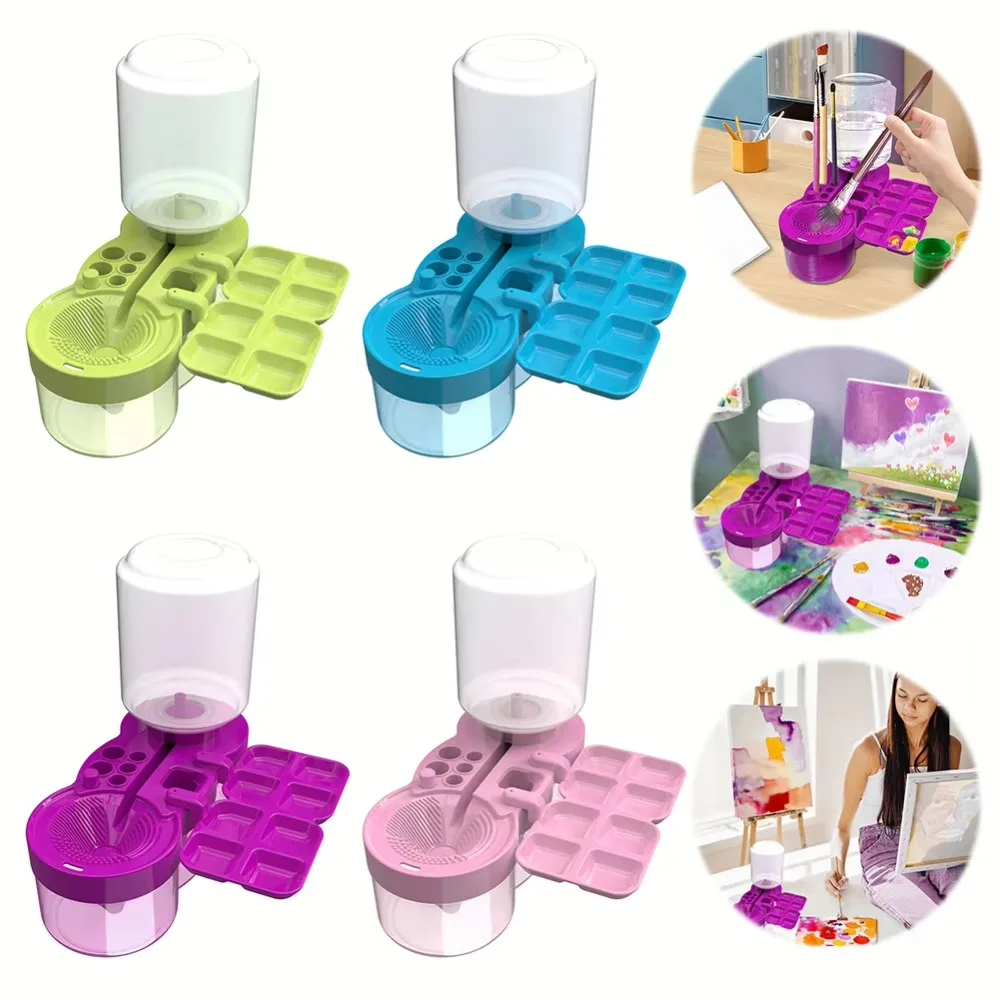 Drain Button Paint Brush Cleaner Acrylic Paint Automatic Cleaning Paint Brush Cleaning Machine Brush Clean Device