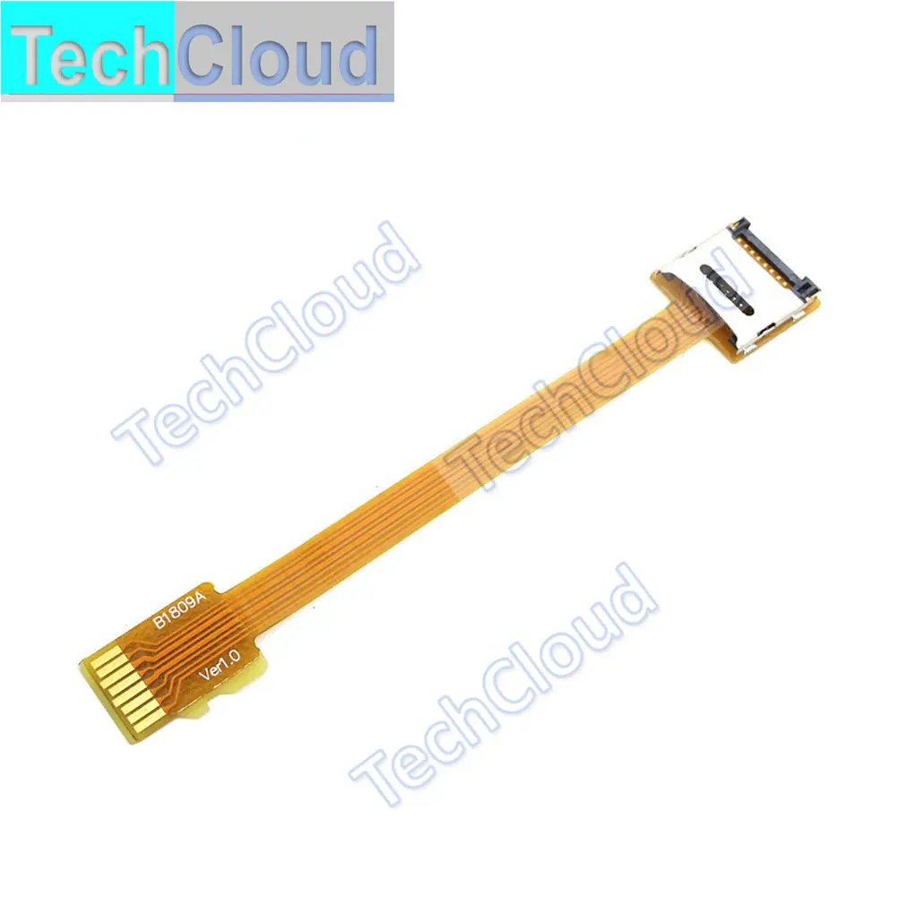 Pamięć Micro SD komplet kart kabel rozszerzenie męskie i żeńskie miękki ribon płaski karta Micro SD/ TF FPC przedłużacz do przewodów 10cm
