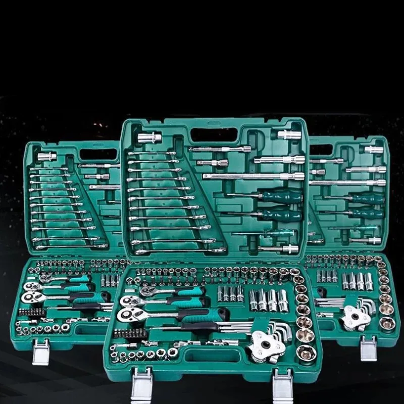 216 Piece Automobile Repair Tool  Including a Socket Wrench  Ratchet Wrench  and Quick Release Wrench  Hand Tool