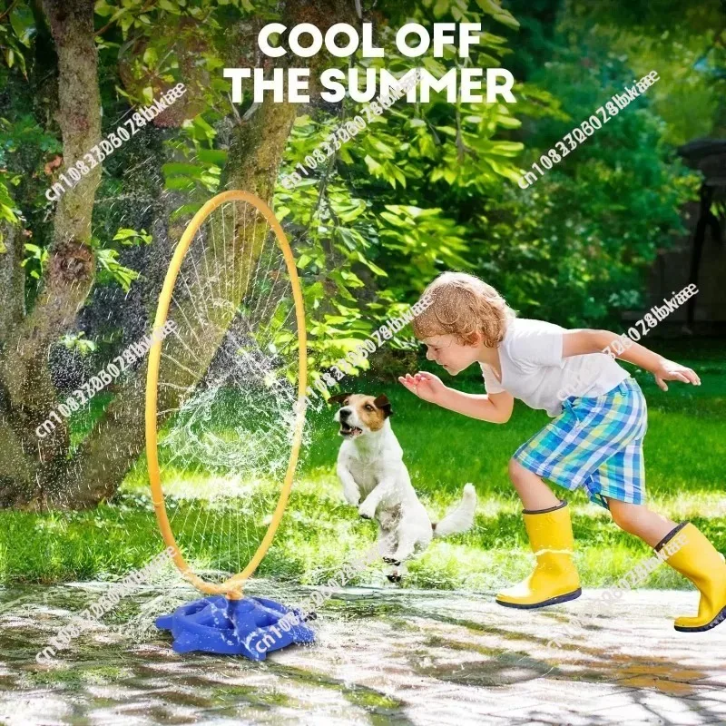 Outdoor assembled rotating water ring toy - kids' backyard water sprinkler & play toy - parent-child interactive bath toy