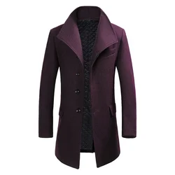 Men British Style Overcoats Business Casual Woolen Coats New Winter Man Cashmere Thicker Warm Trench Coats Quality Long Jackets4