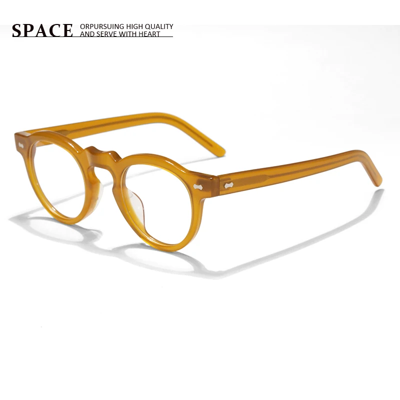 High quality men's round frame glasses Frame women's STBD designer handmade fashion prescription acetate glasses can be carved