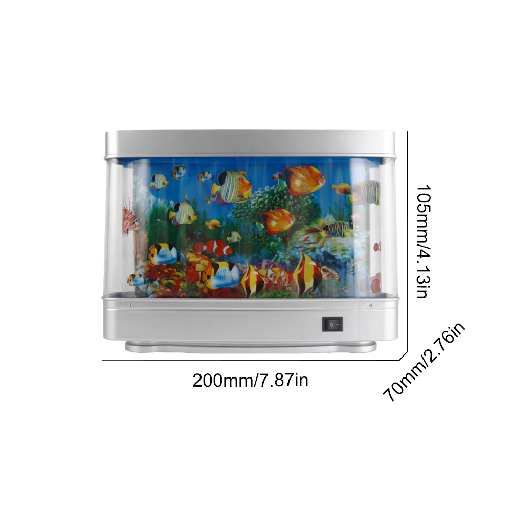 LED Artificial Aquarium Night Light with Moving Fish Fake Aquarium Decorative Lamp Simulated Fish Aquarium Lamp Gift for Kids