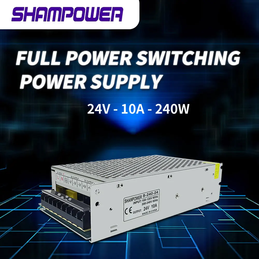 SHAMPOWER Switching Power Supply AC 110V/220V to DC 24V 1A 2A 3A 5A 10A 24W 40W  LED Light Bar Source Power Adapter Transformer