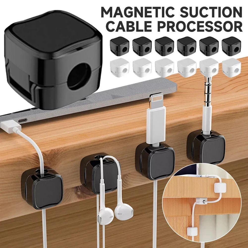 

Magnetic Cable Clips Wire Organizer Adjustable Cord Holder Under Desk Cable Management Wire Keeper Cable Organiser Holder