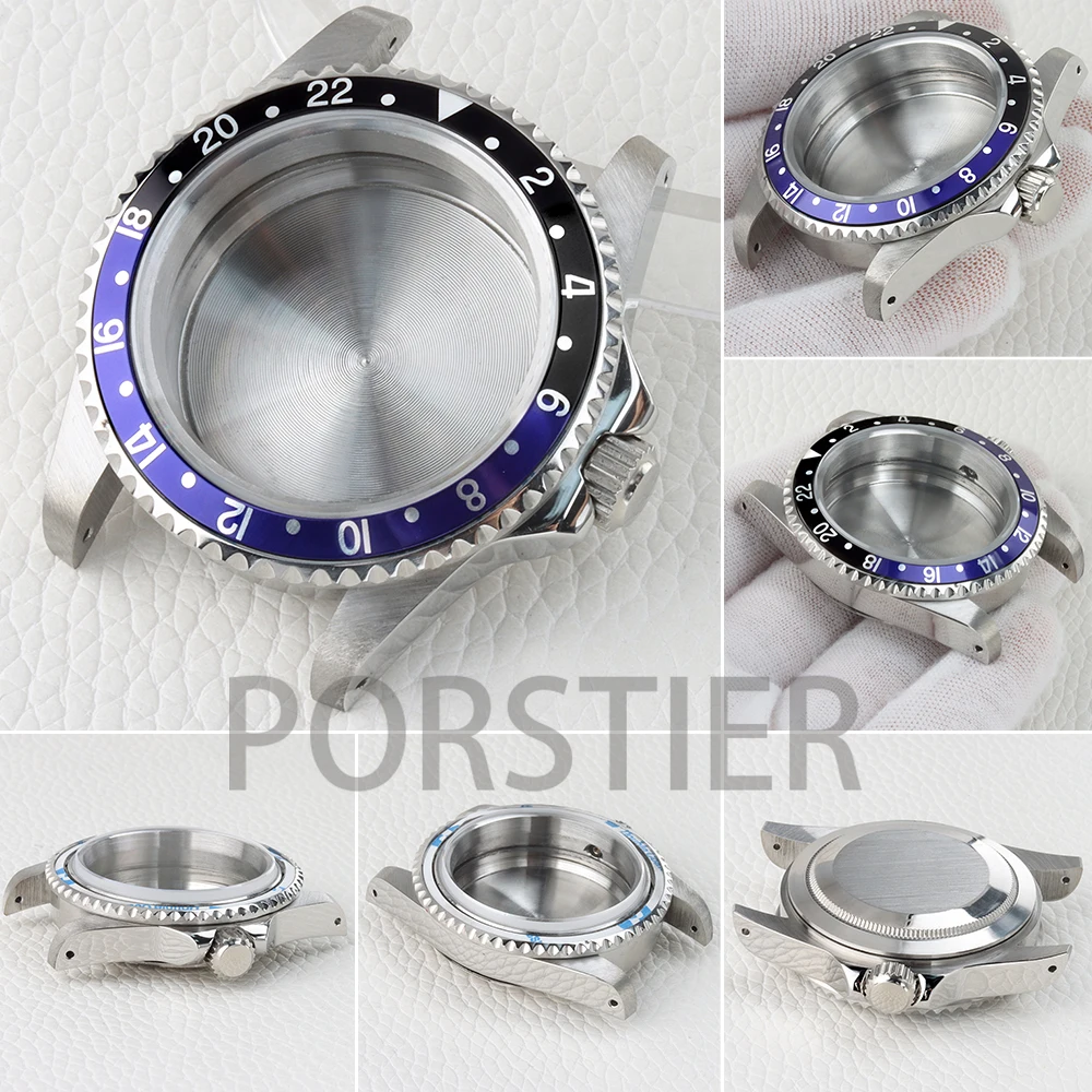 

39.5mm NH35 Watch Case Sapphire Stainless Steel 10ATM Waterproof for Vintage NH35 NH36 Movement 28.5mm Dial SUB GMT Case