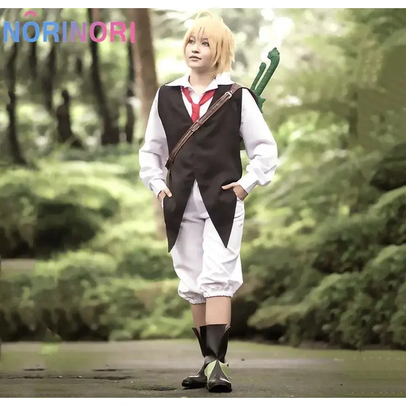 أنيمي السبع تأثيري Meliodas التنين خطيئة الغضب تأثيري حلي مقاومة للحرارة الاصطناعية الشعر Perucas الباروكات