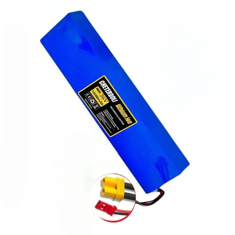 

18650 10S3P Rechargeable Li-ion Battery Pack 36V 7800mAh/10000mAh + Charger XT30 JST Plug for 42V Electric Scooter.