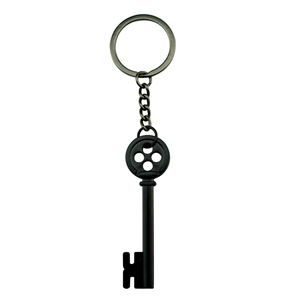 New Coraline Key Skeleton Keychain Neil Gaiman Black Treasure Chest Key Pendant Key Chain for Women Men Key Holder Jewelry