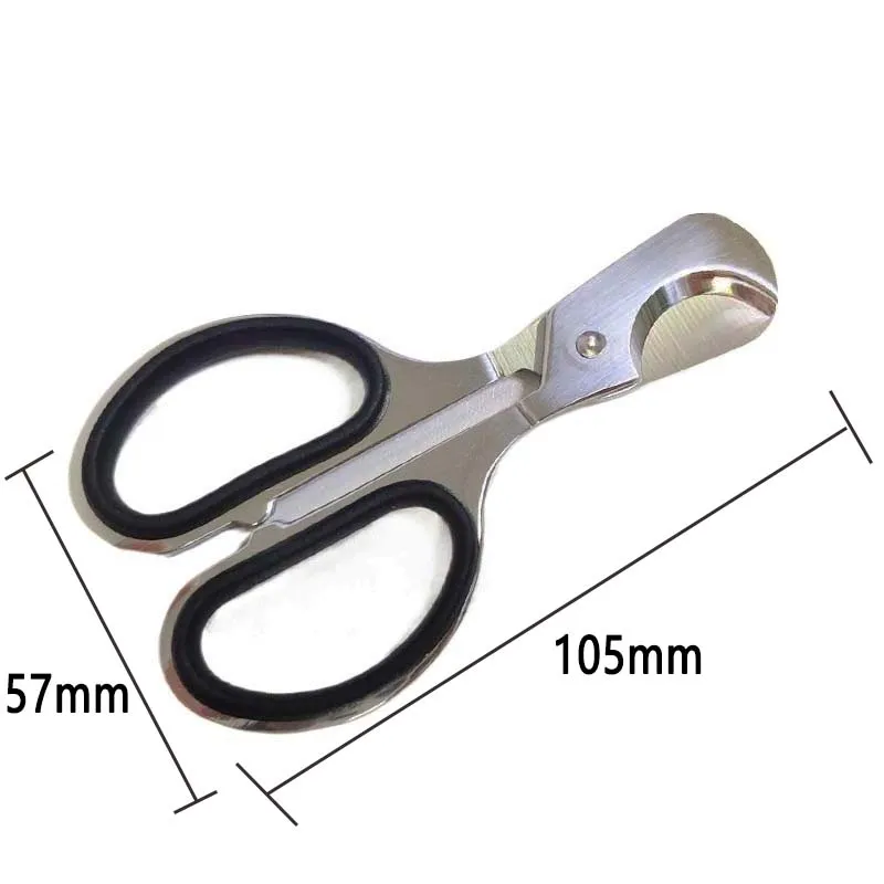 Cigar Cutter Double Blades Black Stainless Steel Pocket cigar scissor， Classic Guillotine cigar knife