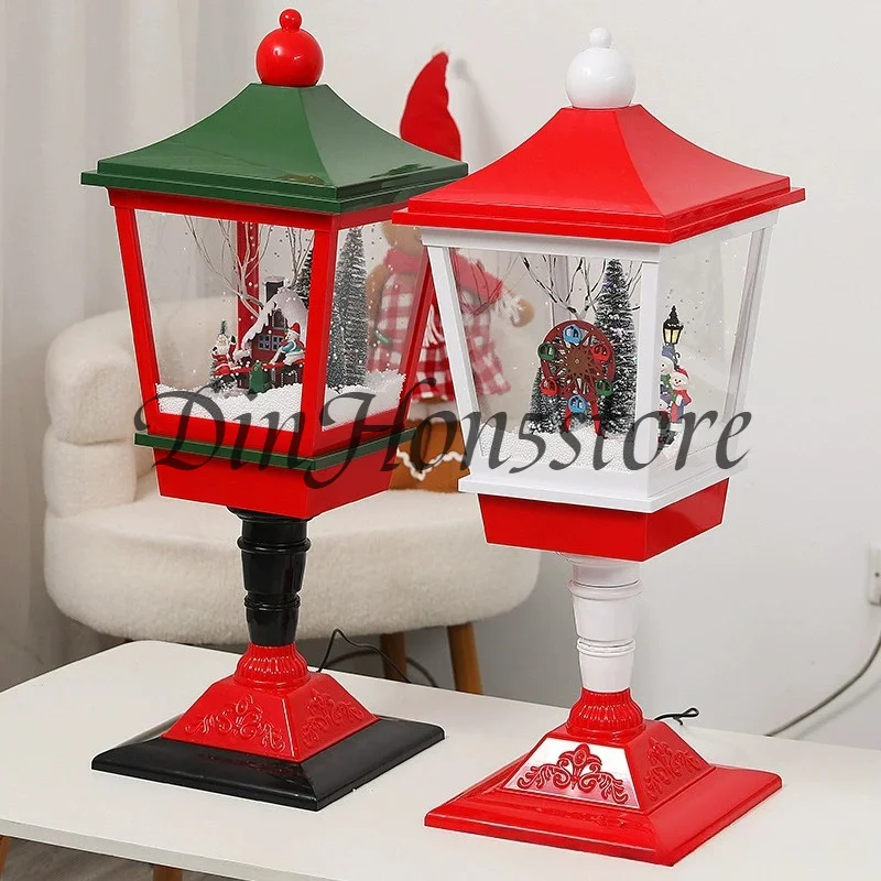 Christmas music snow street lamp ornament old man snowman deer hotel mall holiday decorations