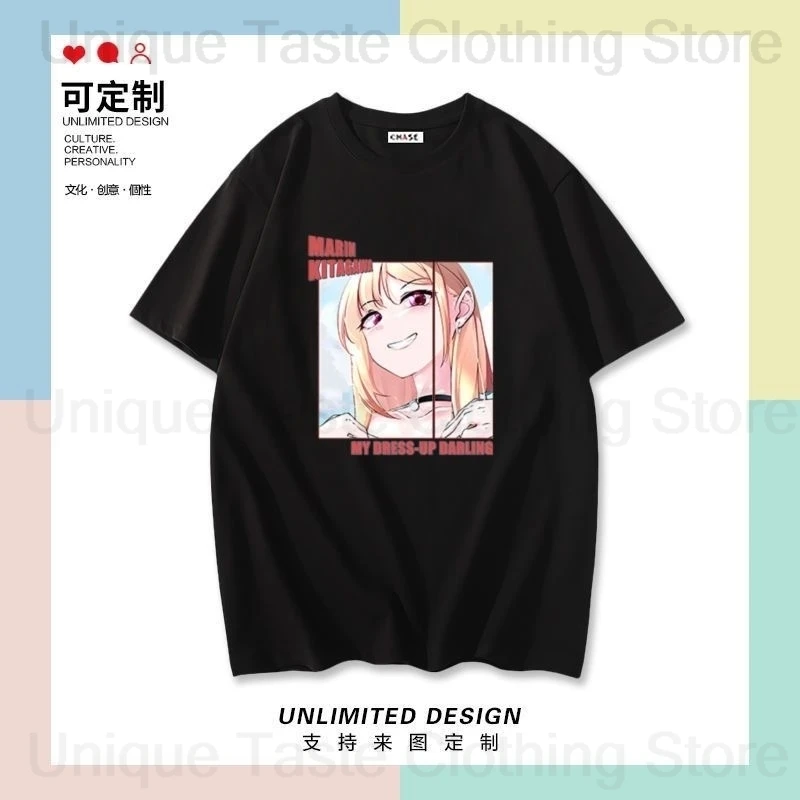 بلدي اللباس حبيبي تي شيرت كيتاجاوا مارين لطيف الكرتون تي شيرت مطبوع Harajuku موضة عالية الجودة القطن قصير الأكمام تي شيرت #2