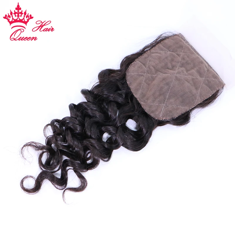 Silk Base Closure Brazilian Raw Hair Water Wave Silk Closure Virgin Human Hair Pre Plucked Natural Hairline Queen Hair Products