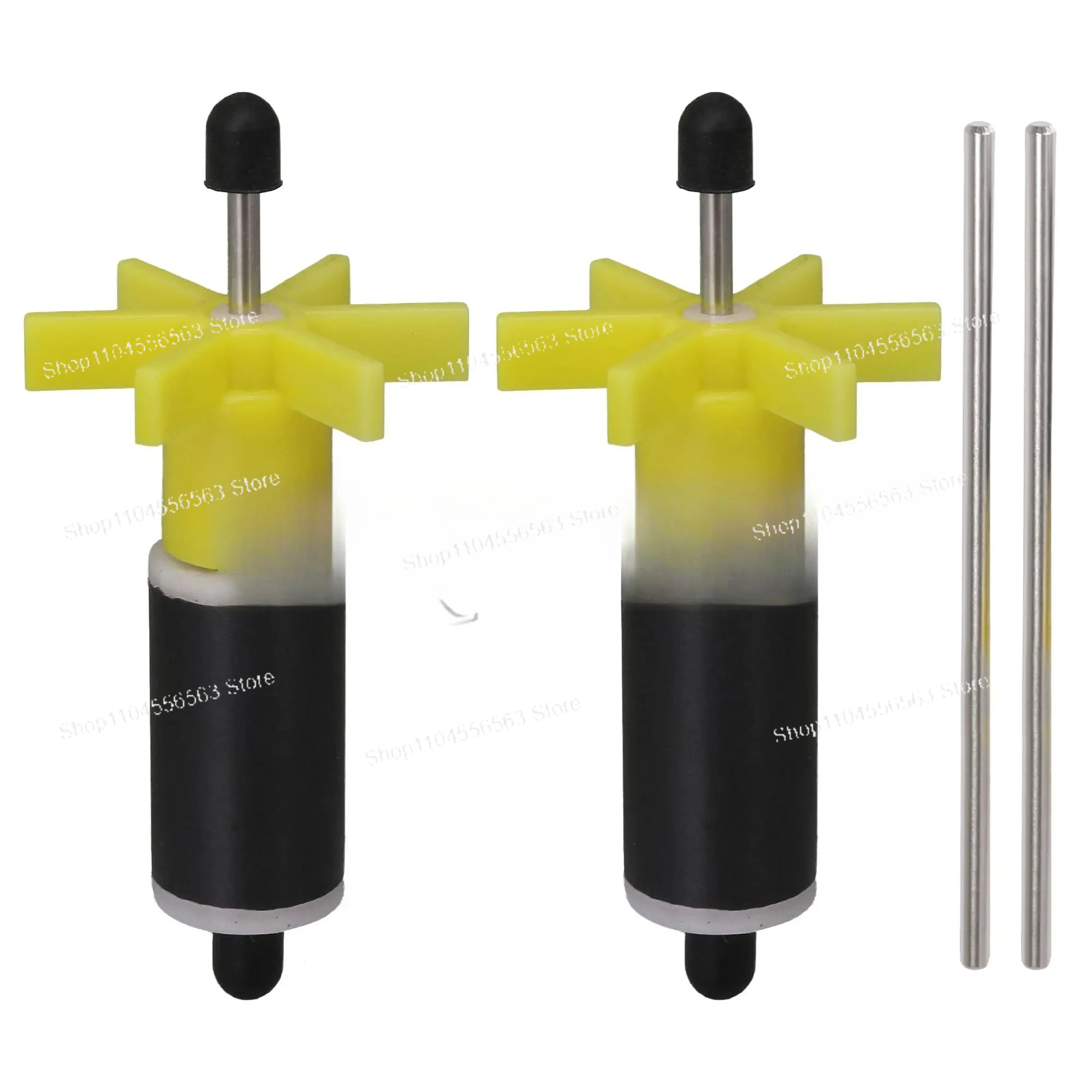 

BQLZR, 2 шт., желтые детали фильтра, крыльчатка 1,6 см, пластик для аквариумной воды, погружной насос, ротор, аксессуары для садового бассейна