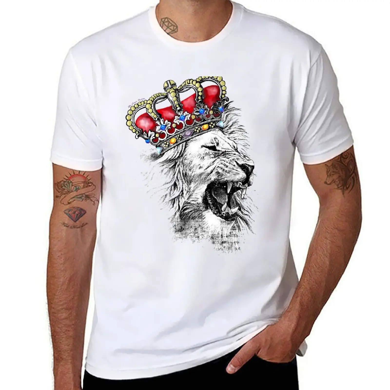 

Heart of Leon England Crown T-Shirt printed t shirts for man t shirts for man cotton T-Shirt