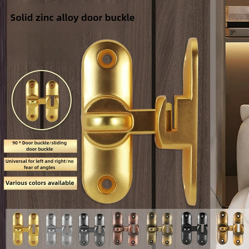 Zinc Alloy 304 Stainless Steel Bolt Lock, Perforated/non Perforated Door Bolt Lock, Wooden Door Buckle, Anti-theft Buckle