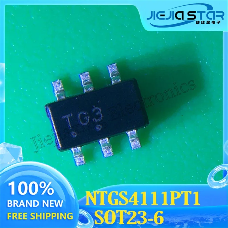 NTGS4111PT1G NTGS4111 Part Mark TG* SOT23-6 P-Channel 30V 2.6A MOS Field Effect Tube Brand New Original IC In Stock Electronics