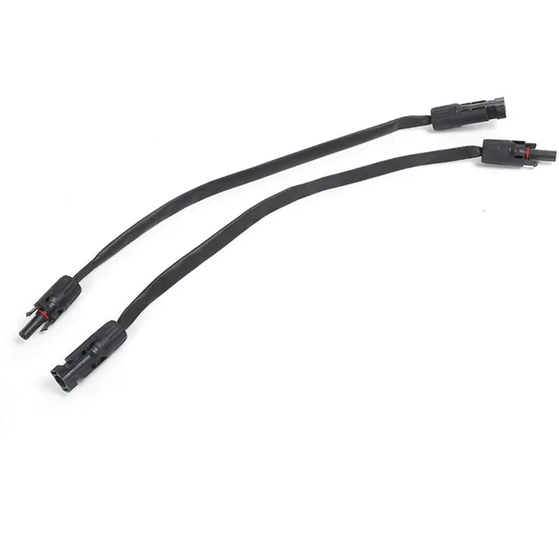 

A27F-Solar Cable 12AWG 0.5M Flat Photovoltaic Extension Line Waterproof 2Pcs For Window For Window Balcony Througth Through Wire