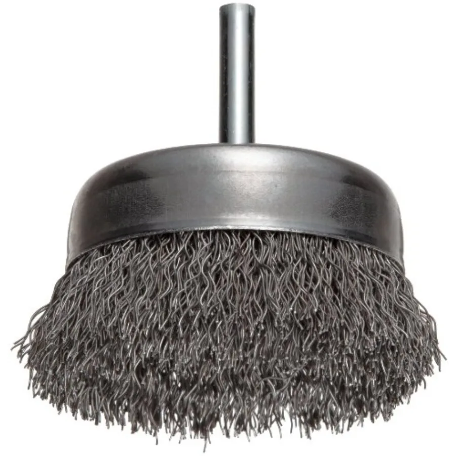 

36030 Vortec Pro 3 Crimped Wire Cup Brush.014 Steel Fill 1/4 Stem Made in the USA Pack of 5