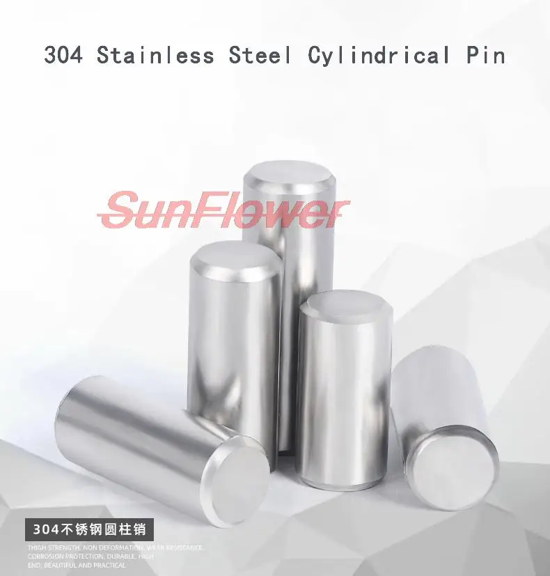 304 Edelstahl M 1,5 M2 M 2,5 M3 M4 M5 M6 M8 Lager Stahl Zylindrischen Pin Ortung Pin Nadel roller Fingerhut Länge 4-100mm – Detail 3