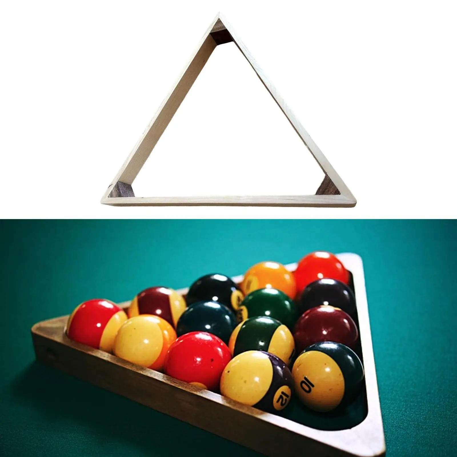 

Деревянный треугольник-держатель для бильярдных шаров, оборудование для снукер-румов и аксессуары для бильярда