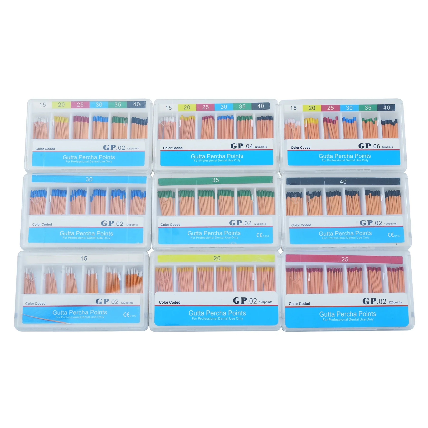 10 cajas de puntos de guta dental cónicos 04 02 06, cono de papel absorbente para endodoncia Dental, herramientas de odontología, laboratorio