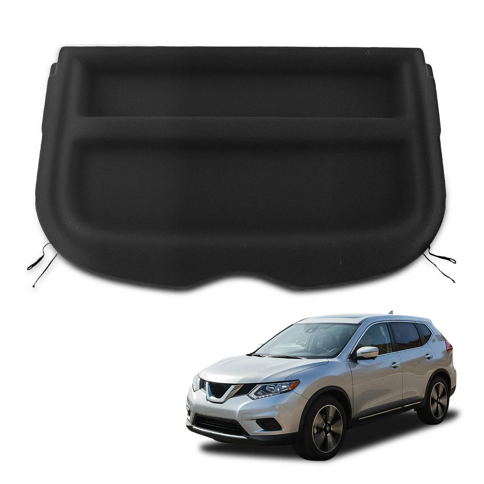 

Rear Cargo Cover Luggage Cover for Nissan Rogue Sport 2017-22 Parcel Shelf Black