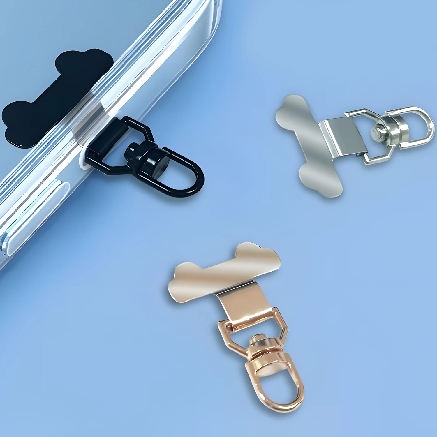 360° Rotation Metal Phone Tether Tab Mini Phones Safety Connecter Piece Patch Universal Cellphone Lanyard Pad Gasket Clip