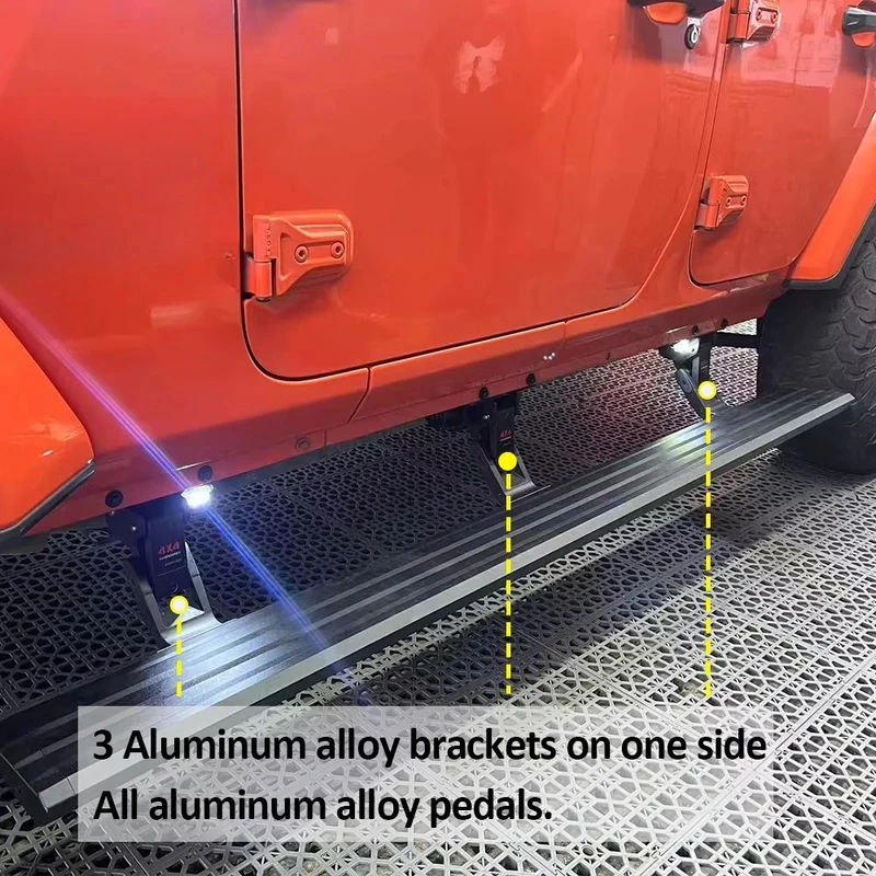 Brand NewSTLF CLRAK 4x4 Automatic Electric Retractable Foot Running Boards Power Side Steps for Wrangler JL Unlimited 2019 2020
