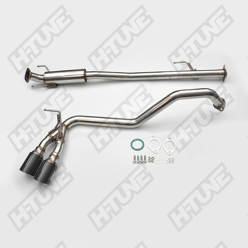 For Hilux REVO GUN156R 1GD-FTV / 2GD-FTV 2015+ Car Exhaust Pipe Twin Carbon Side Muffler