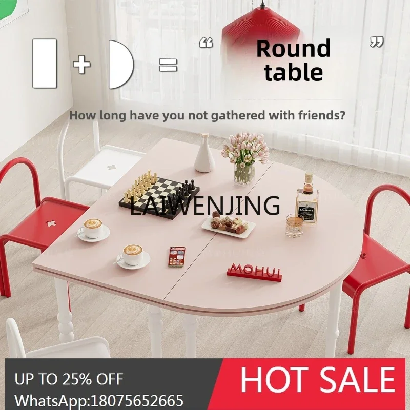 HLZ dining table rectangular painting table semicircular art table dopamine furniture