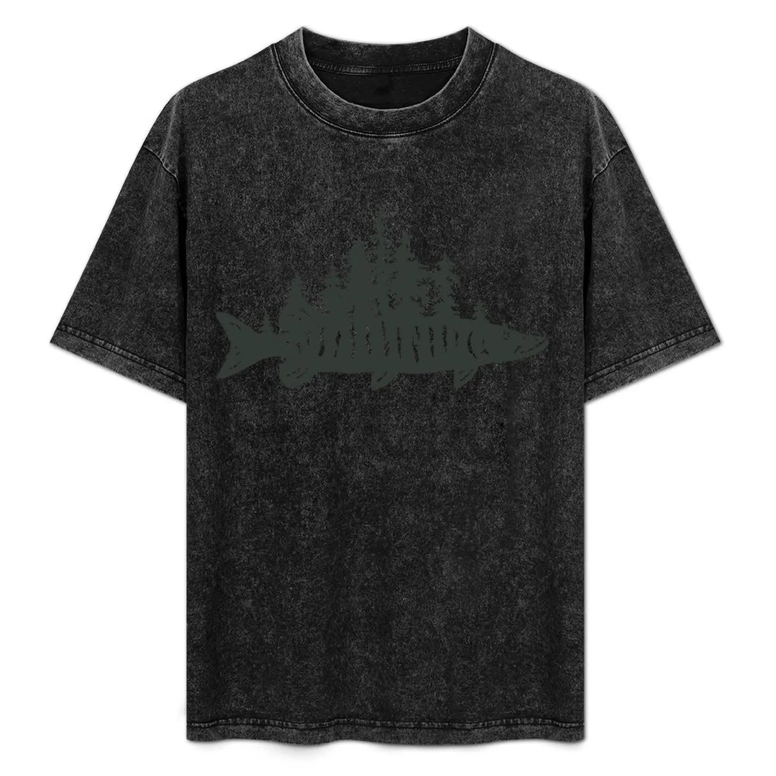 ムスキー-フィッシング-フォレスト-トレーライン-マッスルンジ-ハンター-tシャツ-lサイズ-ベーシック-カジュアル-tシャツ