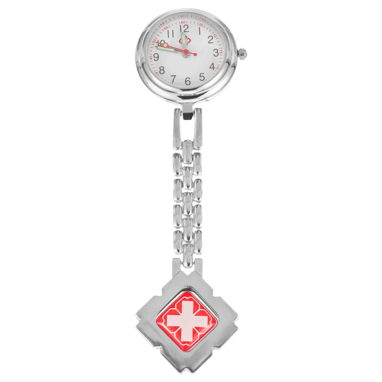 

Nurse Pocket Watch Clip on Hanging Fob Watch Precision Alloy Timepiece for Nurses Doctors Healthcare Workers School Supermarket