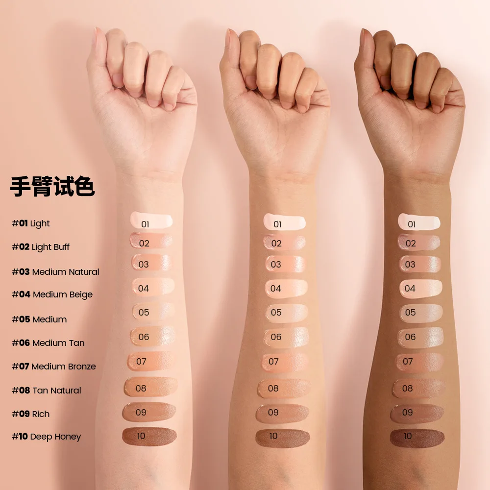 Corrector líquido hidratante mate de 10 colores, alta cobertura, resistente al agua, Control de aceite, ilumina el tono de la piel, maquillaje de círculo oscuro