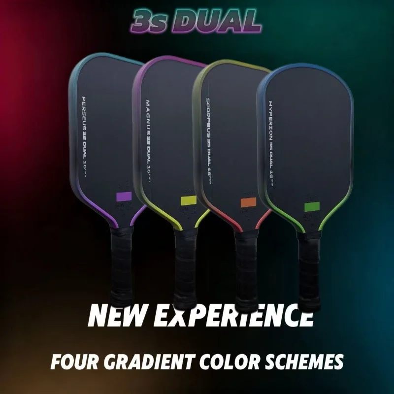 nouvelle-pagaie-de-pickleball-ben-johns-3s-dual-16mm-en-fibre-de-carbone-t700-surface-texturee-noyau-en-nid-d'abeille-polymere-grand-sweet-spot