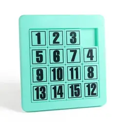 Plastic Number Puzzles Kids Toys Sliding Puzzle Toy 15 Tiles Logics Game Adults Early Educational Toy Developing for Children