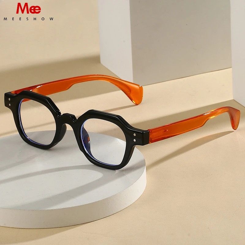 MEESHOW Retro Reading glasses NEW Design Men Women Anti Blue Light Occhiali Da Lettura High Quality Flex Presbyopia Eyeglasses