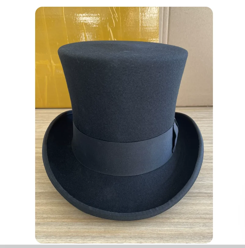 British style 18CM wool top hat equestrian hat colored hat men's and women's hat