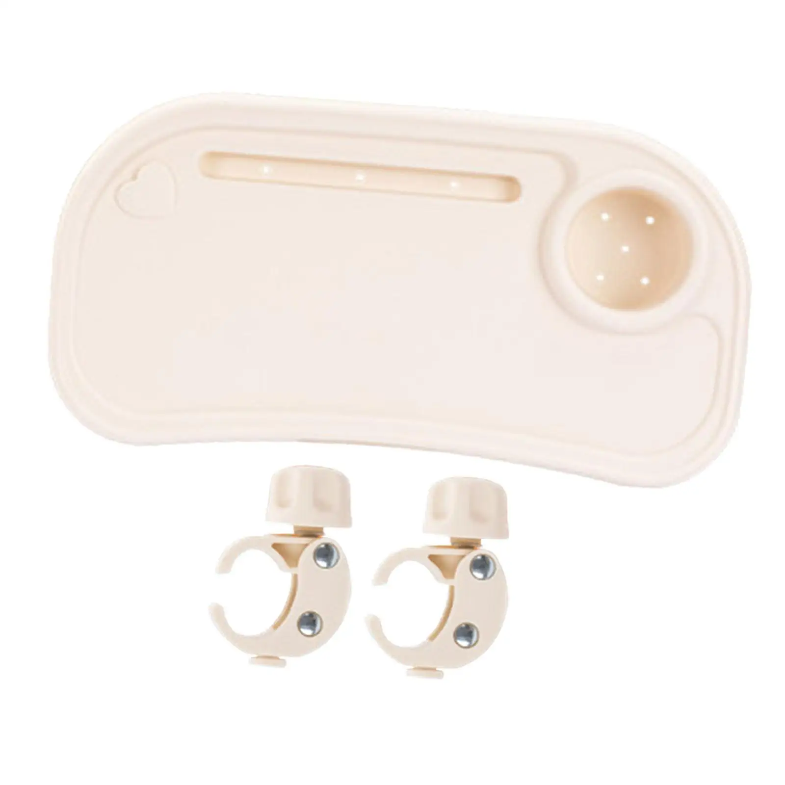 

Baby Stroller Cup Holder with Snack Tray Attachment Non Slip Handrest Partition Table for Universal Stroller Travel